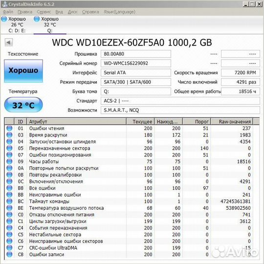 Терабайтник Western, Good Smart, 3 SATA, для Пк