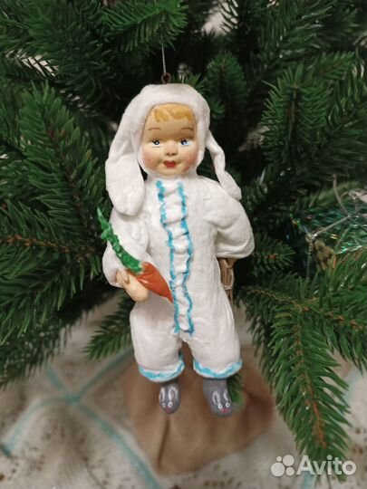 Ватные елочные игрушки