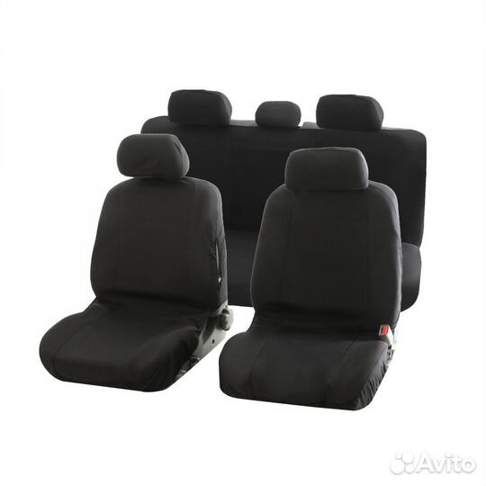 Универсальные автомобильные чехлы черные комплект
