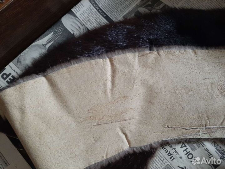 Шкурка чернобурки, меховой воротник норки