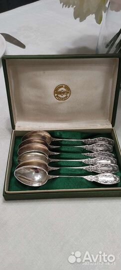 Набор чайных серебрянных ложек 875 РСФСР
