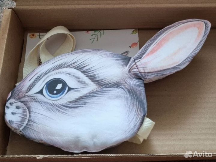 Маска зайчика новогодняя детская