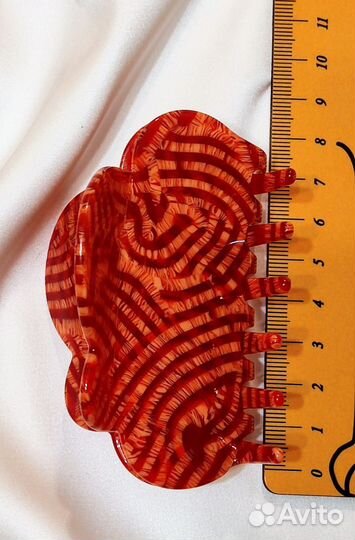 Заколка для волос краб огонь