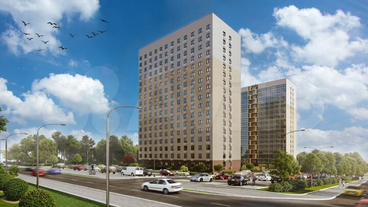 2-к. квартира, 41,1 м², 4/17 эт.