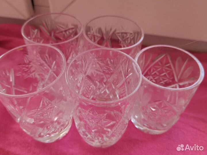 Стопки и рюмки хрустальные