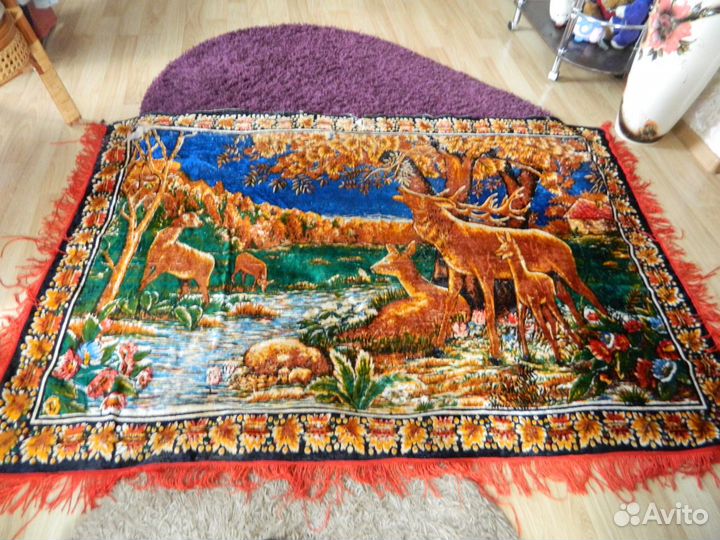 Винтажный плюшевый ковёр 