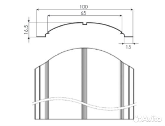 Штакетник Европланка 100x0,4 пыльно-серый