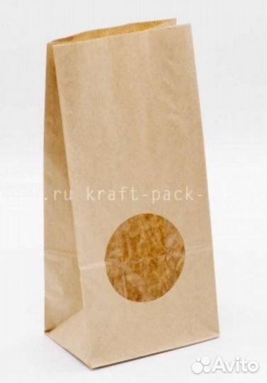 Пакет бумажный с круглым окном