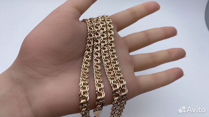 Цепь золотая мужская бисмарк 55