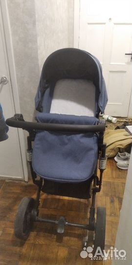 Коляска люлька для новорожденных 2 в 1 Indigo