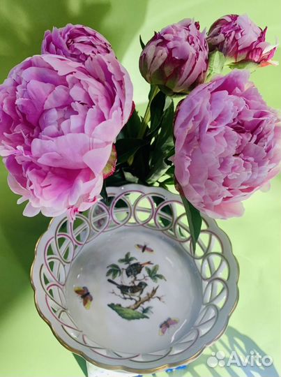 Хлебница овальная 21х15х5см Херенд Венгрия