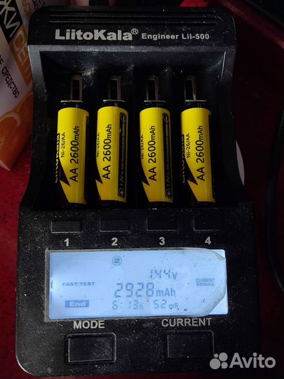 4шт аккумулятора AA LiitoKala 2600mAh