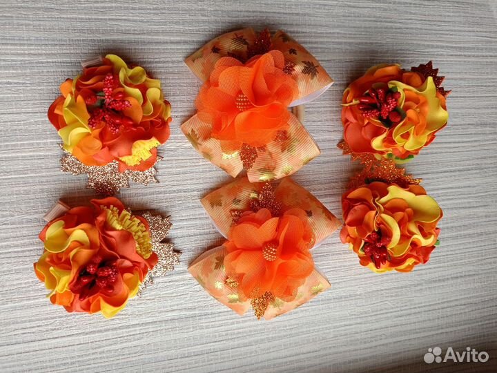 Осенние резинки и заколки для волос