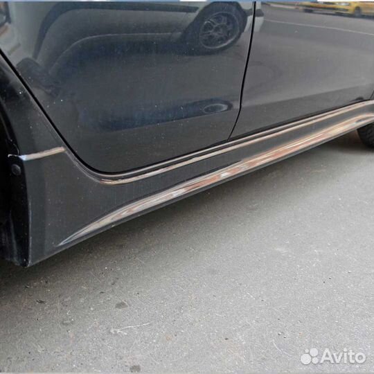 Накладки на пороги 2.0 Митцубиси Лансер 10