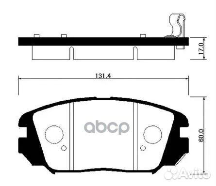Колодки тормозные дисковые передн hyundai: gran