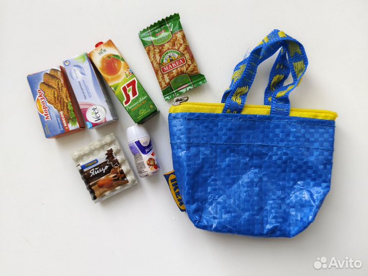 Сумка Икеа с продуктами для кукол
