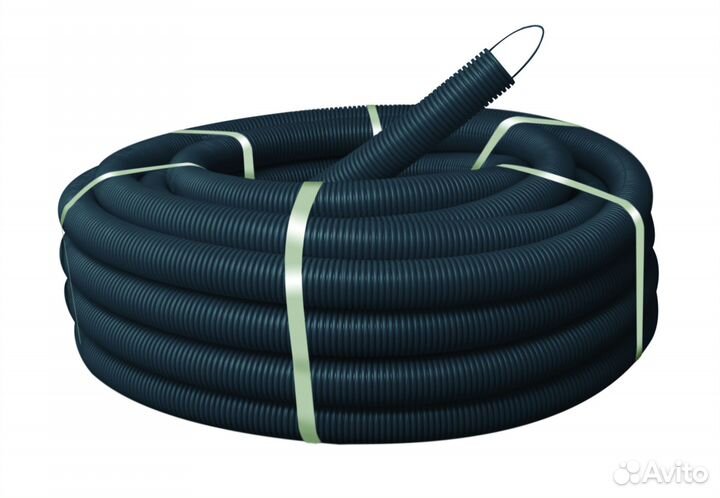 Труба гофрированная пнд 32мм с протяжкой черная