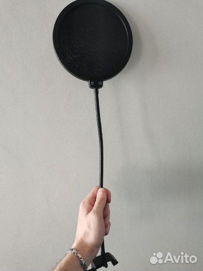 Микрофон Fifine K669B+Кронштейн+Поп фильтр