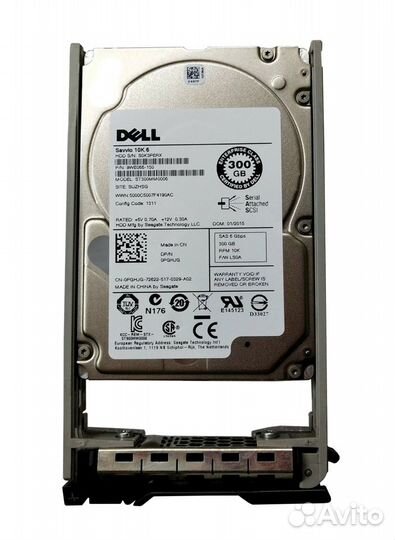 Жесткий Диск Dell 300Gb SAS 2,5 pghjg
