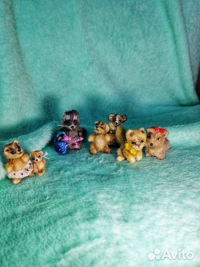 Миниатюрные вязаные игрушки