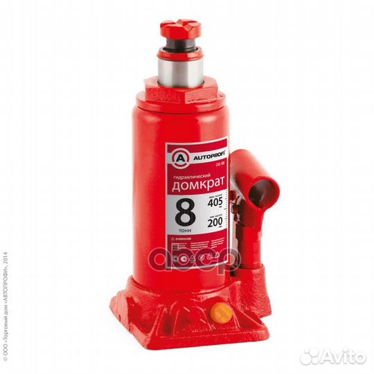 DG-08 домкрат бутылочный гидравлический, 8 тон