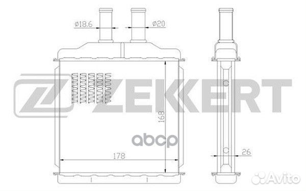 Радиатор отопителя салона -lacetti 96554446