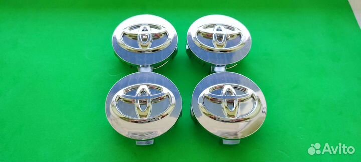 Колпачки на литые диски Toyota (хром 3D) 62mm 4шт