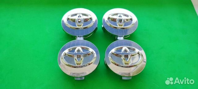 Колпачки на литые диски Toyota (хром 3D) 62mm 4шт