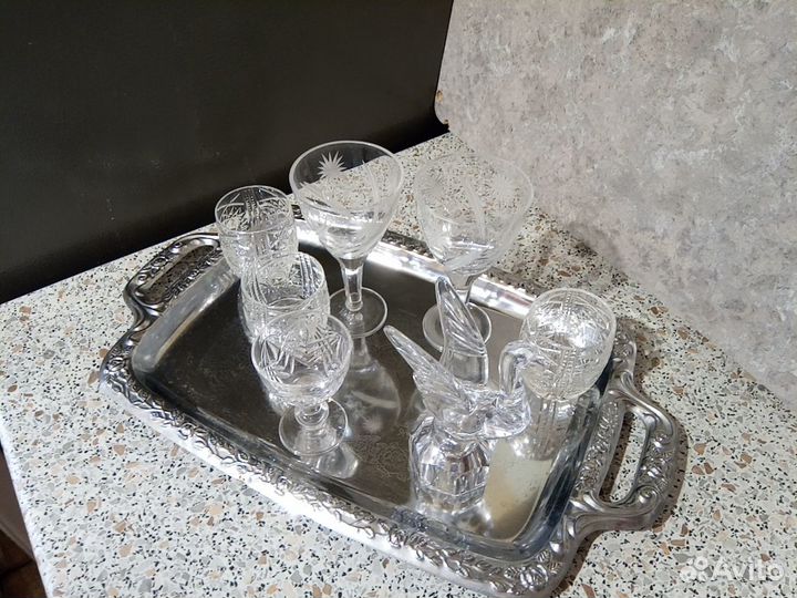 Стаканы с цветным донышком, Хрусталь СССР