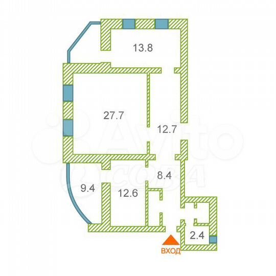 Продам офисное помещение, 70.5 м²