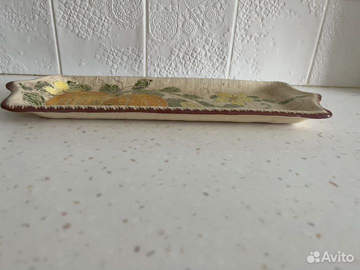 Блюдо керамика, Франция, авторская ручная работа