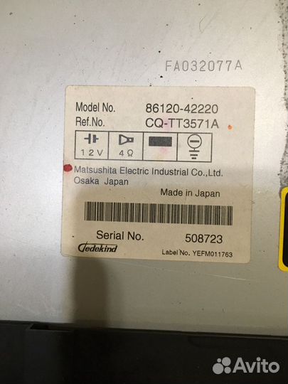 Магнитола toyota Rav 4 30 2012г