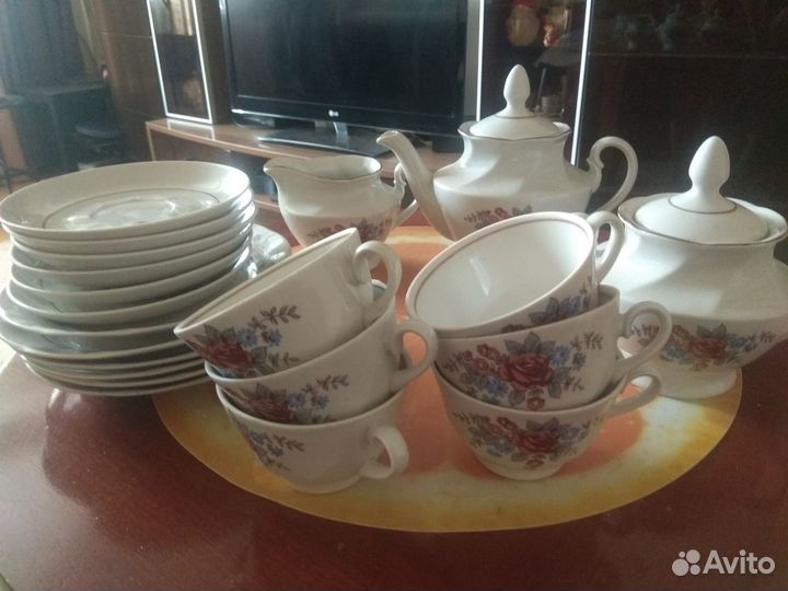 Сервиз чайный 21 предмет Рижский фарфоровый завод