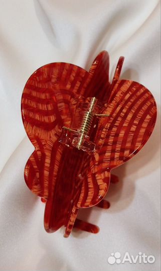 Заколка для волос краб огонь