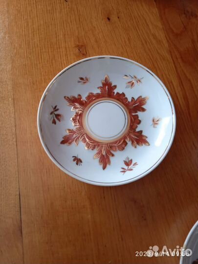 Чашка с блюдцем фарфор