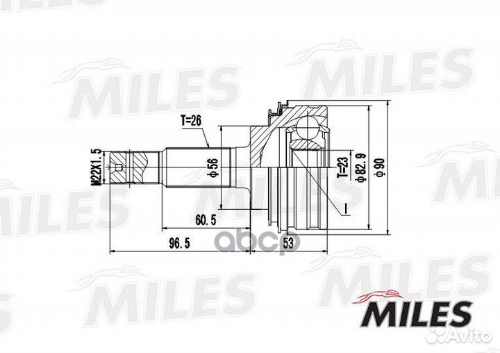 Шрус наружный toyota carina/corolla/celica 1.3