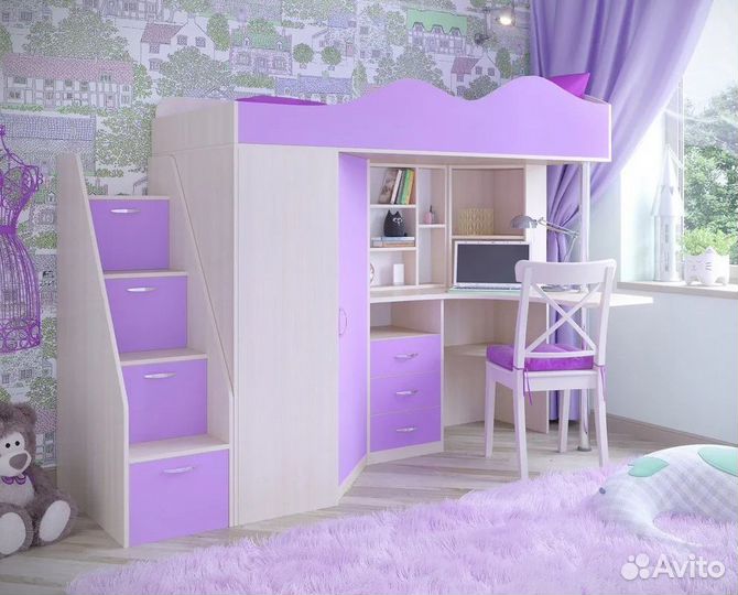 Кровать-чердак Пионер (800*1900)