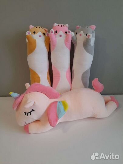 Подушка игрушка кот/Подушка игрушка единорог