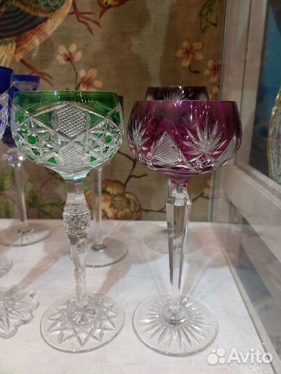 Бокалы старинные хрусталь Франция Германия