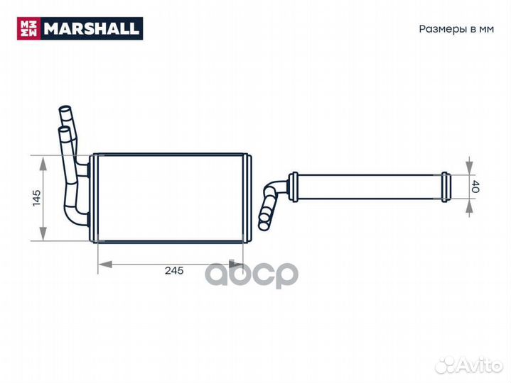 Радиатор отопителя Ford Transit VII 06- (M49911