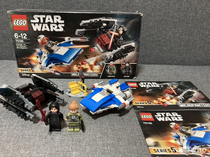 Lego Star Wars 75196 Микрофайтеры A-Wing vs TIE