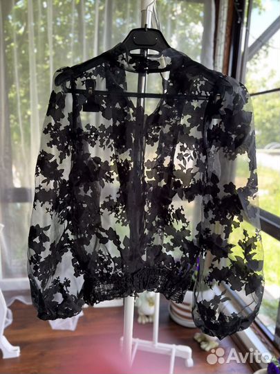 Черная блузка Zara размер S
