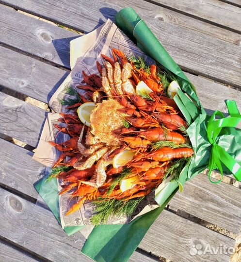Мужской букет из раков