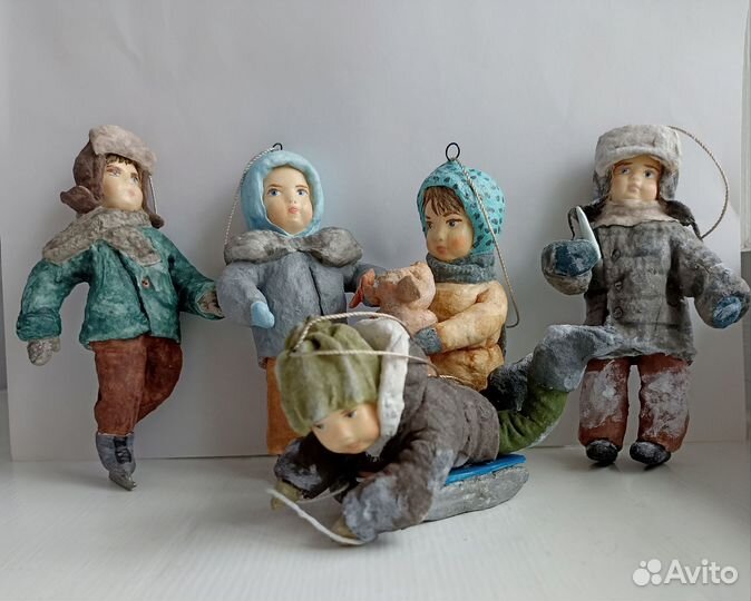 Ватные ëлочные игрушки