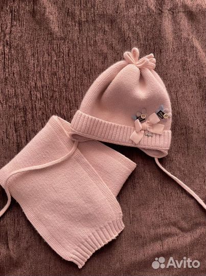 Комплект шапка, шарф