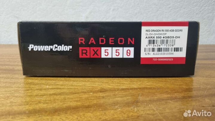Новая видеокарта Radeon RX 550 4GB