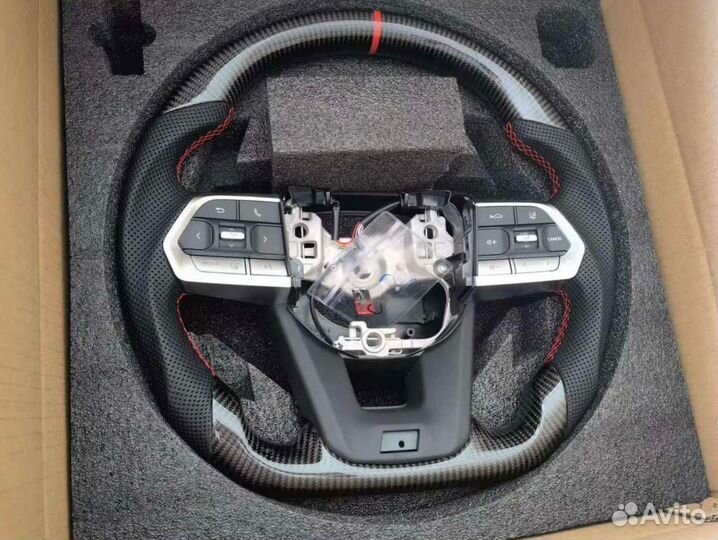 Руль стиль TLC-300 (Карбон, Перфорация)