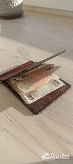 Зажим для денег кожа