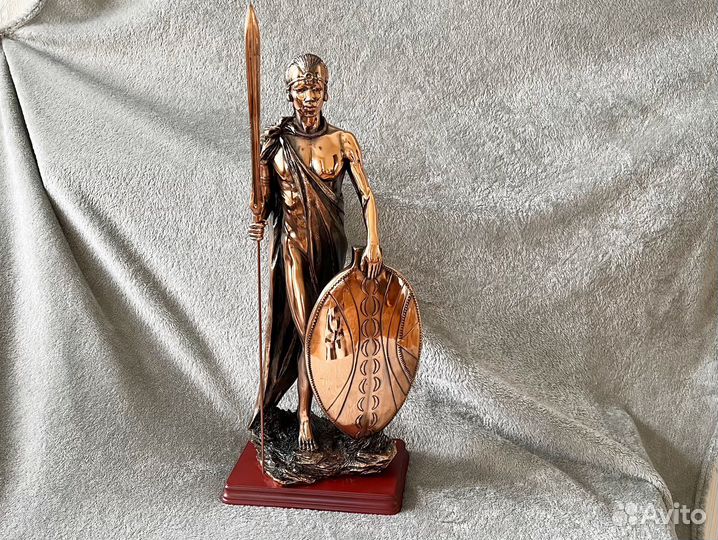 Статуэтка африканский воин полистоун новая
