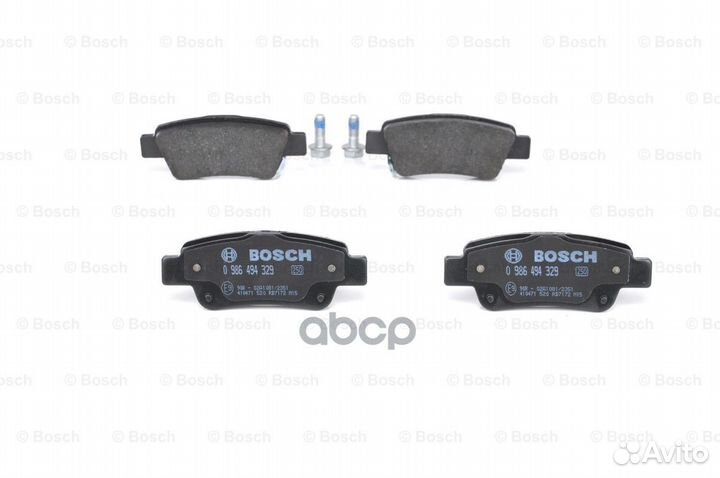 Колодки торм к-т 0986494329 Bosch